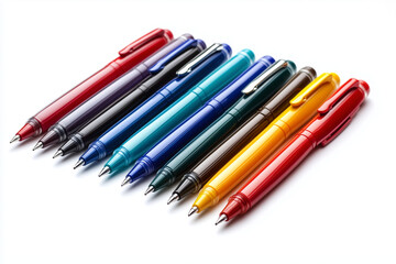 Fototapeta premium Colorful Precision: A Collection of Fine-Liner Pens in Various Vibrant Colors