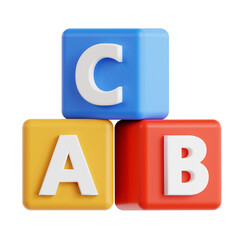 Colorful Alphabet Building Blocks