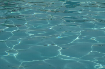 blue water surface in pool