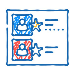 board of honor doodle icon sketch vector. board of honor sign. isolated symbol illustration