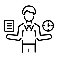 A linear icon of self discipline 