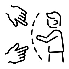 Assertiveness icon in linear style 