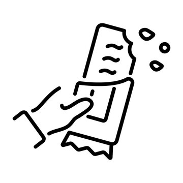 hand holding bitten snack bar clip art preview