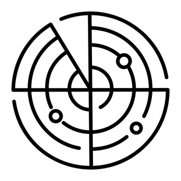 black radar screen detecting objects clip art preview