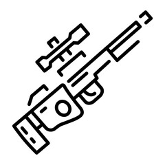 Sniper icon in outline style 