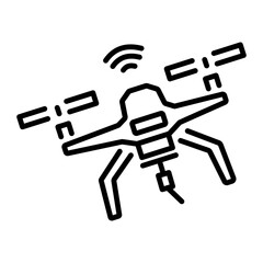 Drone icon in line style 
