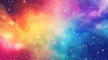 Obraz premium Colorful Abstract Space Background with Stars