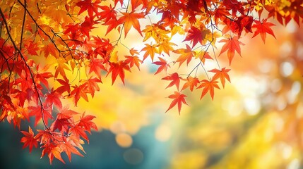 Vibrant Autumn Leaves in Soft Focus