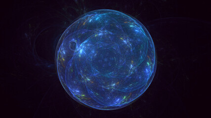 3D manual rendering abstract circle light background. Its not AI Generatd illustration.