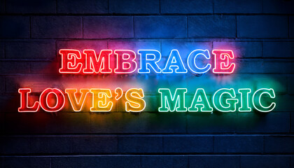 Obraz premium Embrace love’s magic word