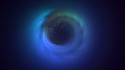 3D manual rendering abstract blue fractal light background. Its not AI Generatd illustration.