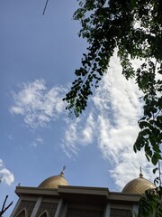 mosque dome and Blue Sky and soft cloud
