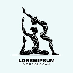 A yoga logo design for brand
