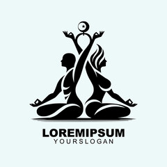 A yoga logo design for brand