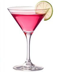 High-quality PNG featuring a martini cocktail in a cosmopolitan style.