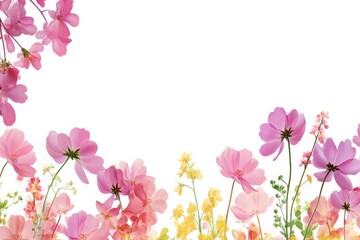 Fototapeta premium Spring-themed PNG backgrounds featuring flowers in a natural setting.