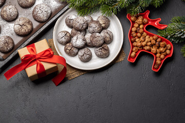 A festive assortment of Christmas cookies arranged on a plate