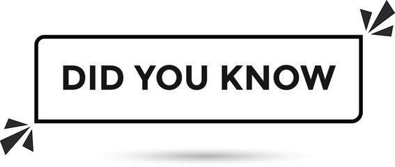 Did you know button web banner templates. Vector Illustration 