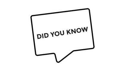 Did you know button web banner templates. Vector Illustration 