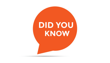 Did you know button web banner templates. Vector Illustration 