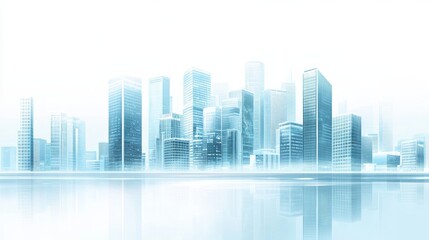 A colorful vector illustration of a vibrant city landscape background featuring skyscrapers, busy streets, and green parks, embodying urban life and architecture for design projects