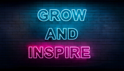 Obraz premium Grow and inspire word