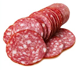 PNG visual representation of sliced salami, perfect for cooking-related projects.
