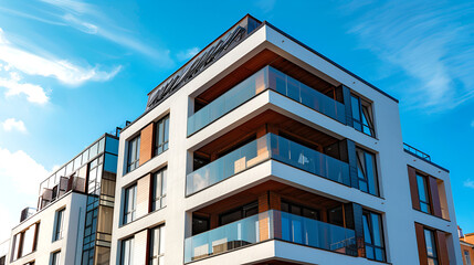 modern office building with sky