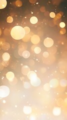 Radiant golden bokeh effect on a clear background, ideal for holiday projects.