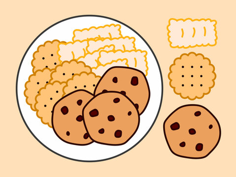 A dish of cookies