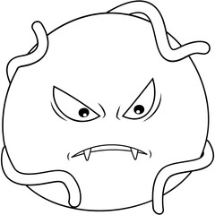 Cartoon Bacteria Icon