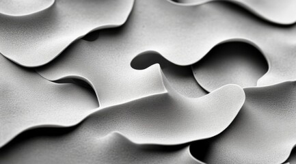 Obraz premium Close-up of intricate plaster texture and details in monochrome tones