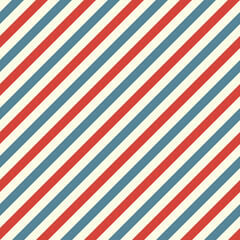 Obraz premium vintage background with red and blue diagonal stripes, seamless pattern. wrapping paper design. vector illustration.