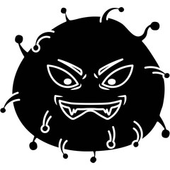Cartoon Bacteria Icon