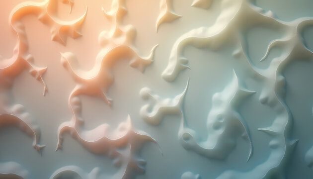 Abstract textured surface with flowing organic shapes in soft colors