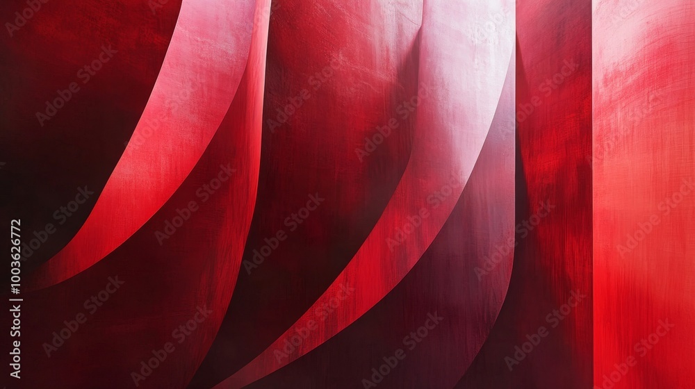 Poster subtle red gradients transitioning from light to dark with abstract shapes emerging from the blend