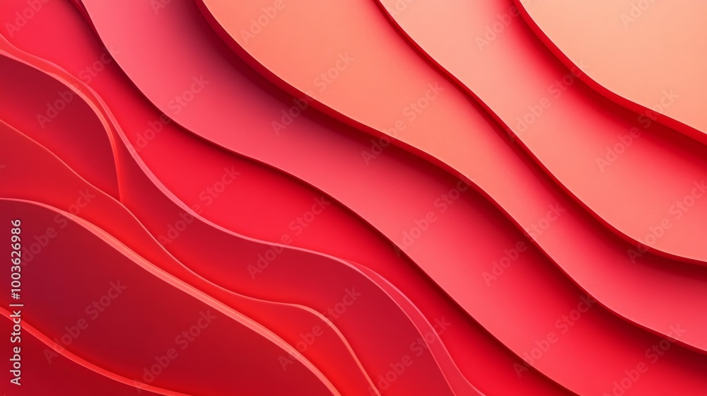 Poster subtle red shapes and patterns blending seamlessly into a smooth red gradient, forming a harmonious 