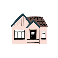 Charming Illustrated House with Unique Architectural Design