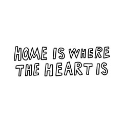 Inspirational Quote Home Is Where The Heart Is Artwork