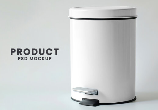 Trash Bin Mockup With Generative AI