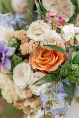 Spring Wedding Bouquet with pastel colours