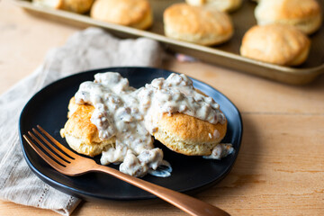Homemade Biscuits and Sausage Gravy