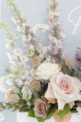 Luxe Wedding Reception Seating Chart Floral Decor Design