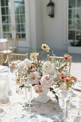 Luxe Wedding Reception Tablescape and Floral Decor Design