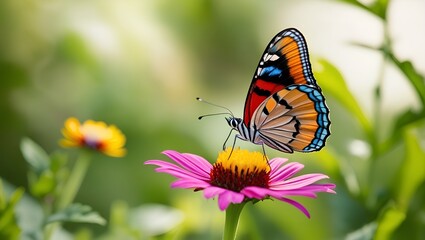 Fototapeta premium butterfly on a flower