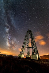 Iron tower to extract coal from a mine in Barruelo de Santullan, Palencia