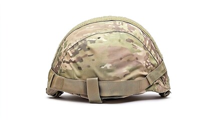 Fototapeta premium A ballistic helmet on solid white background, single object