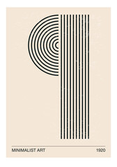 Poster in 70s style with retro alphabet letters