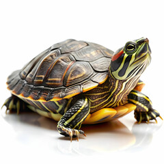 Fototapeta premium common box turtle, isolated on white