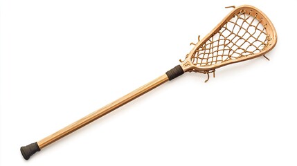 A lacrosse stick on solid white background, single object